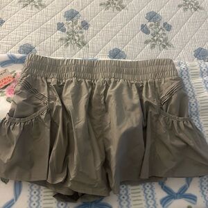 Green free people shorts